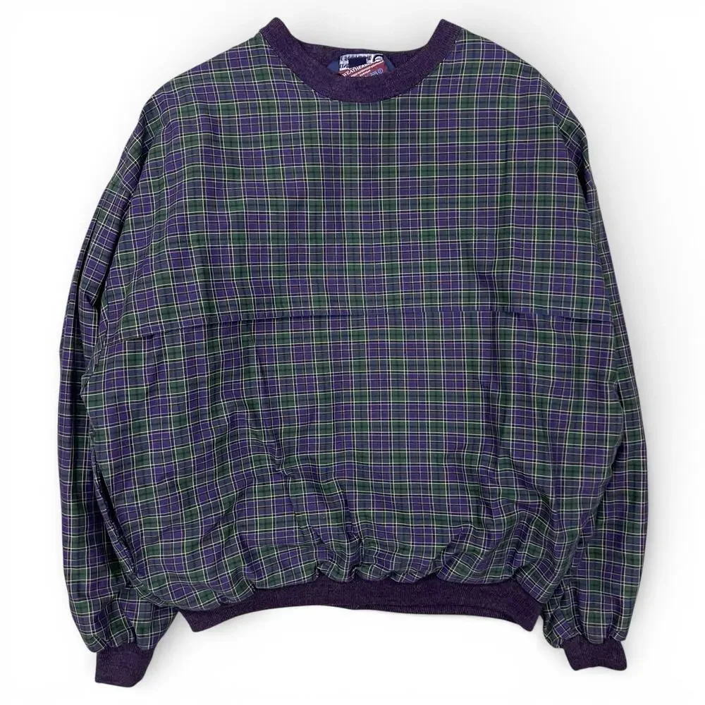 Vintage Sunderland Scotland Weatherbeater Golf Plaid Windbreaker Jacket L